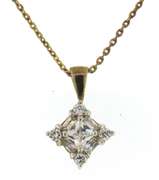 Sterling Silver CZ Star Necklace