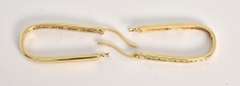 Beautiful Elongated Diamond Hoop Earrings