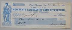$ 100 Merchants & Mechanics Bank of Wheeling At Point Pleasant April 23 1855 Note