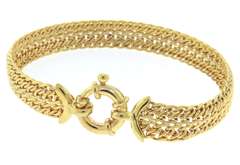 Charming Yellow Gold Woven Link Bracelet