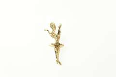 14K Yellow Gold 3D Ballerina Ballet Dancer Dance Tutu Charm/Pendant