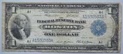 $ 1 Series 1918 National Currency Boston