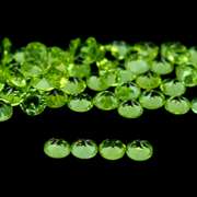 Twinkling 5.38ct set of matched diamond cut Peridot