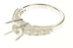 18K White Gold 0.33 Ctw 6.75mm Diamond Engagement Setting Ring