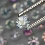 Fancy color 4.36ct UNHEATED VS Sapphire set