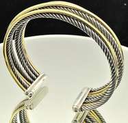 David Yurman Bangle Bracelet, Two Tone