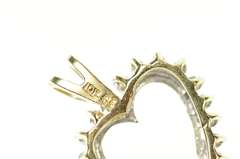 10K Yellow Gold Diamond Classic Simple Heart Love Symbol Pendant