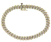 Popular Yellow Gold Diamond S Link Bracelet