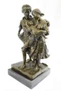Farmers Couple in love Bronze Sculpture