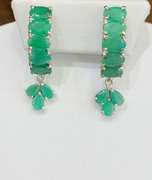 7.0 CTW Emerald Earrings in 14kt Gold