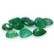 Rich emerald green 2.84ct 10pc emerald set