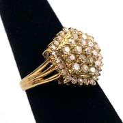 10kt Hexagon Diamond Ring