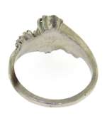 Beautiful White Gold Red Stone Cocktail Ring