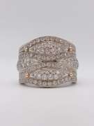 18kt Solid White Gold Diamond Ring- 2.6+ CTW