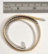 Reversible Tapered Herringbone Gold Necklace