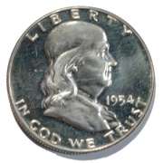 Choice Proof 1954 Franklin Half Dollar