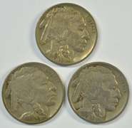 Scarce 1924-D, 1925-S, & 1927-S Buffalo Nickels