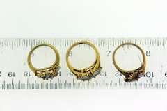 Sterling Silver LOT Of Three Opal Color Rings