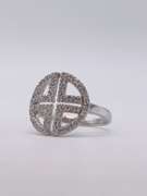 14kt Solid White Gold Diamond Ring