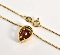 Lovely Pear Shaped Garnet on Necklace