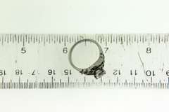 Sterling Silver Round Crystal Ring