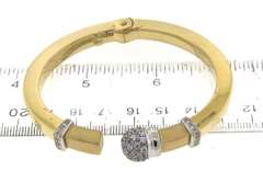 Remarkable 18kt Biko CZ Bangle Bracelet