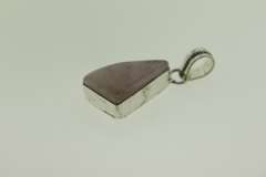 Silver-Tone Quartz Gemstone Pendant