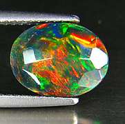 Captivating 1.44ct floral and fairy fire black Opal