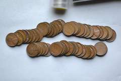 10 Circulated Lincoln Cent Rolls