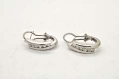 LADIES 14 KT WHITE GOLD DIAMOND EARRINGS