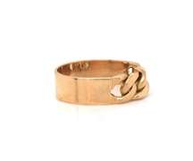Trendy 14kt YG Chain Link Flex Ring