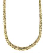 Majestic Yellow Gold Graduated Byzantine Chain