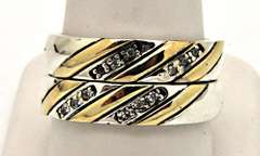 GOLD AND STERLING SILVER MATCHING BANDS.