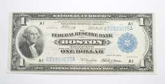 1918 $1.00 Boston, MA. United States Federal Reserve Large Note