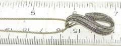 Italian Sterling Silver Cubic Zirconia Pendant on Chain