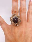 Gorgeous Rare Star Sapphire Cocktail Ring