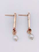 14kt Solid Yellow Gold & Pearl Earrings