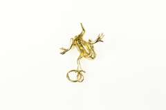 14K Yellow Gold Stylized Tropical Tree Frog Rainforest Charm/Pendant