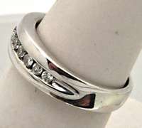 10K WHITE GOLD Gents Diamond Wedding Band