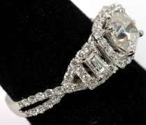 Sensational 1.89CTW Diamond-Studded Ring in Platinum