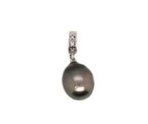 Elegant Stainless Steel Grey & White Pearl Pendants