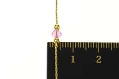 14K Yellow Gold Sim. Topaz Citrine Peridot Squared Chain Necklace