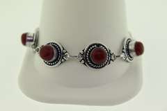 Silver-Tone Quartz Gemstone Bracelet