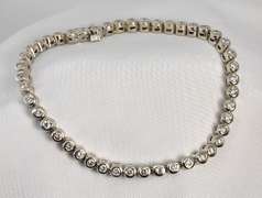 Flashy White Gold Diamond Tennis Bracelet