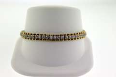 Vintage Sterling Silver Crystal Tennis Bracelet