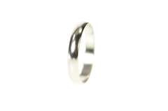 Platinum 3.1mm Classic Simple Rounded Wedding Band Ring
