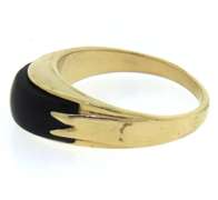 Favorite Yellow Gold Black Onyx Ring