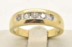 MENS 14 KT DIAMOND RING / BAND