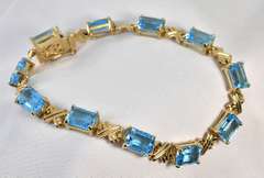 Bright Blue Topaz Bracelet