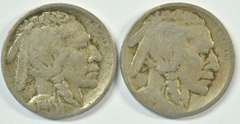 Scarce 1914-S & 1915-S Buffalo Nickels. Key dates